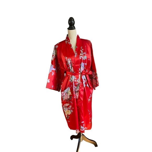 Vintage Red Japanese Kimono